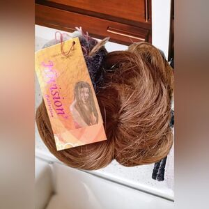 Hivision Short Curly Fluffy Women Ladies Natural Hair Synthetic Topper